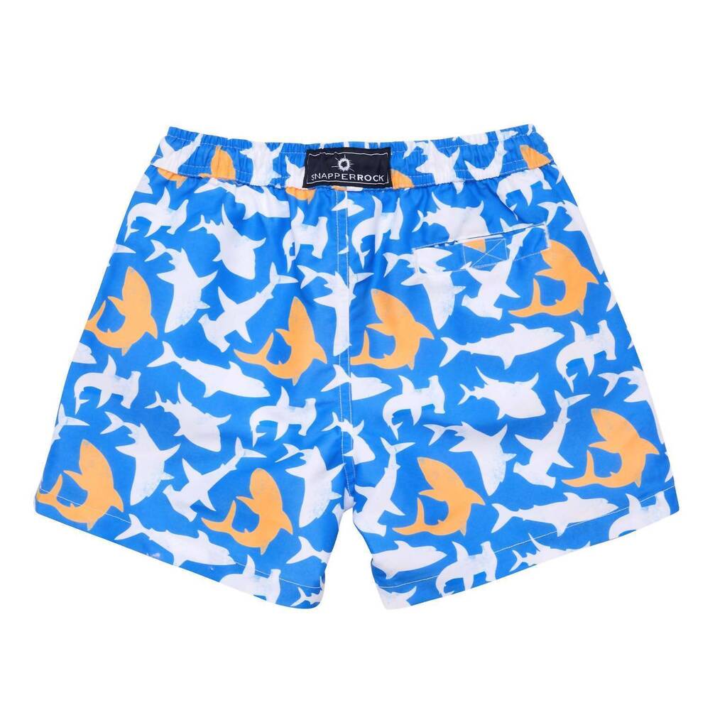 NEW SNAPPER ROCK boy's shark squad swim short in blue
